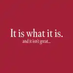 It Is What It Is Funny T-Shirt – Casual 100% Cotton Tee