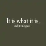 It Is What It Is Funny T-Shirt – Casual 100% Cotton Tee