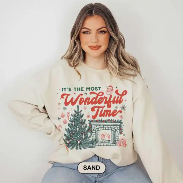 It’s The Most Wonderful Time Sweatshirt – Vintage Holiday Cozy Top