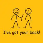 I've Got Your Back Stick Figure Tee – Fun Cotton T-Shirt
