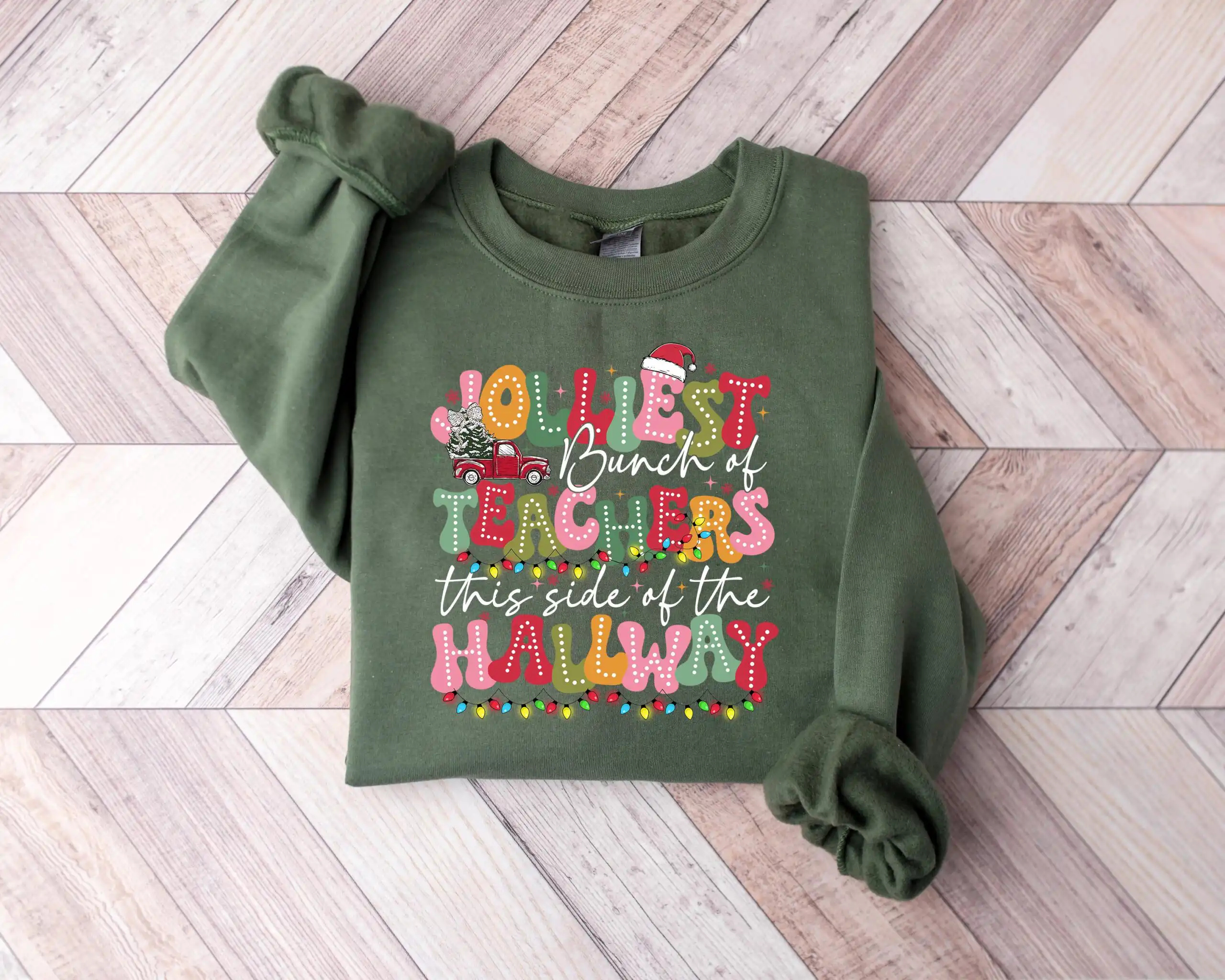 Jolliest Bunch of Teachers Sweatshirt – Purple Groovy Holiday Top Jolliest Bunch of Teachers Sweatshirt – Purple Groovy Holiday Top