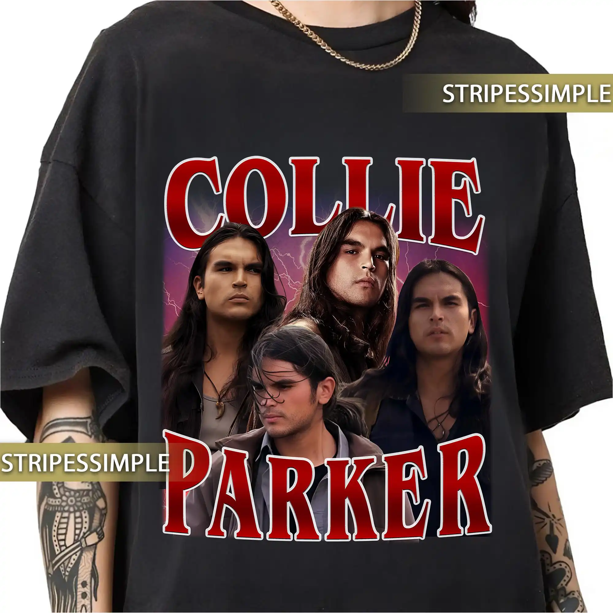 Joshua Odjick Collie Parker Retro 90s Style Tee – Unisex Cotton Shirt Joshua Odjick Collie Parker Retro 90s Style Tee – Unisex Cotton Shirt