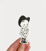 Kewpie Cowgirl Vinyl Sticker – Durable Matte Waterproof Design