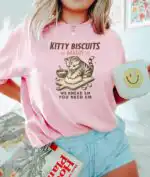 Kitty Biscuits Cat T-Shirt – Funny Kneading Cat Lover Tee