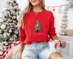 Leopard Christmas Tree Sweatshirt – Soft Unisex Holiday Top