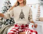 Leopard Christmas Tree Sweatshirt – Soft Unisex Holiday Top