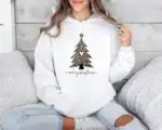Leopard Christmas Tree Sweatshirt – Soft Unisex Holiday Top
