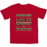 Let It Snow Lines T Shirt – Soft Cotton Winter Graphic Tee