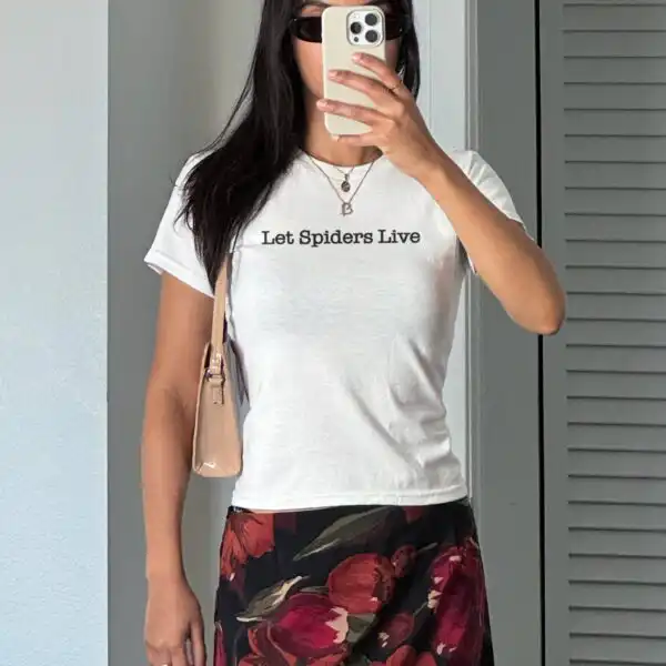 Let Spiders Live T-Shirt – Funny Retro Insect Lover Tee