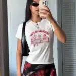 Let's Go Lesbians Baby Tee – Retro Cowgirl Pride Crop Top