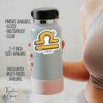 Libra Sticker – Retro Zodiac Design for Book Lovers & E-Readers