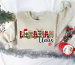 Librarian Claus Sweatshirt - Cozy Christmas Library Crew Top
