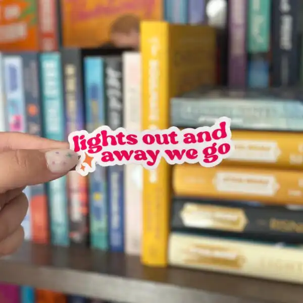 Lights Out and Away We Go Sticker – Pink Formula One Design