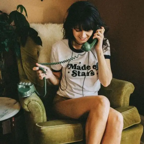 Made of Stars Ringer Tee – Vintage 70s Sci-Fi Graphic Shirt