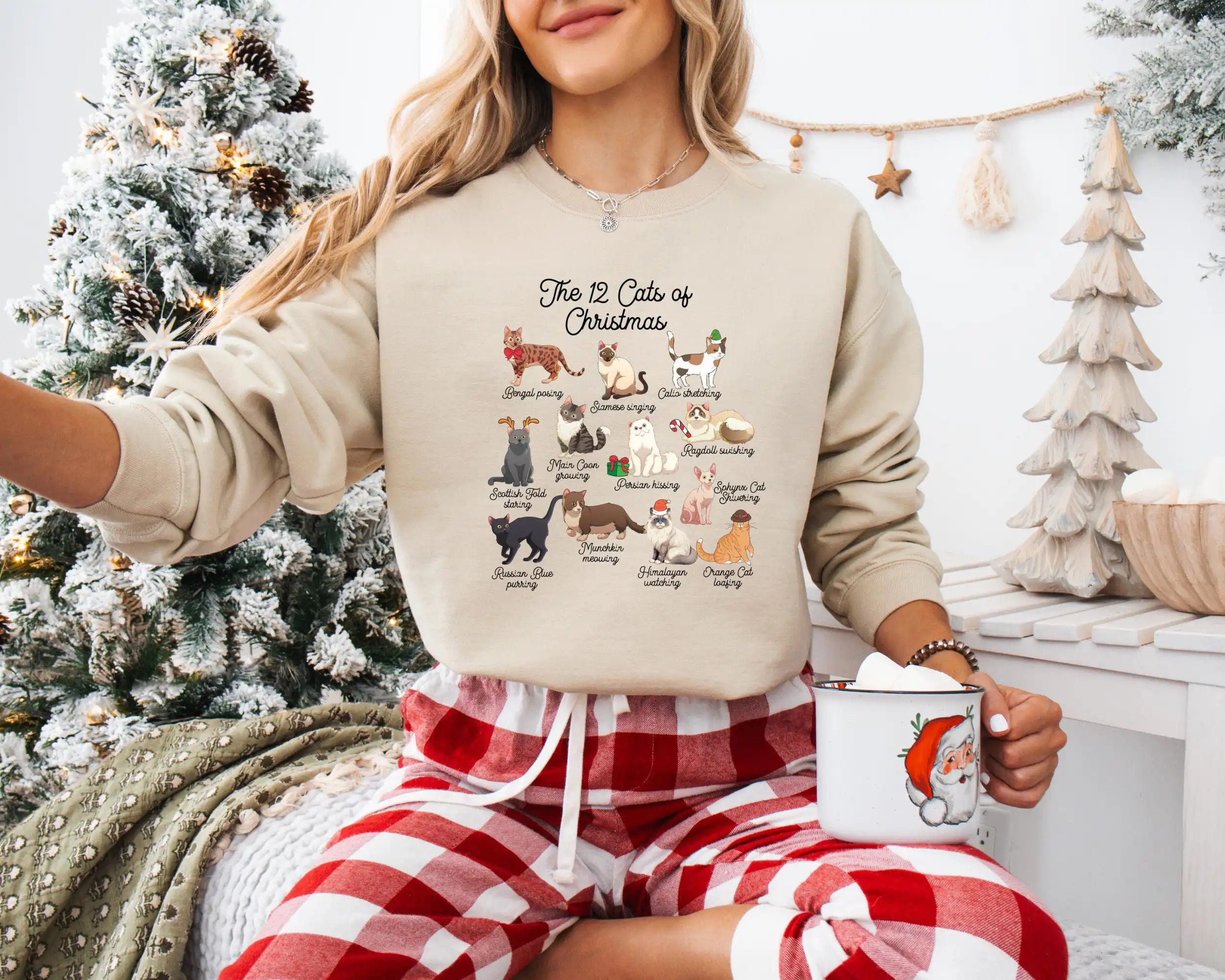 Meowy Christmas Cat Sweatshirt – Cozy Holiday Gift for Cat Lovers Meowy Christmas Cat Sweatshirt – Cozy Holiday Gift for Cat Lovers