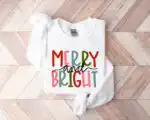 Merry and Bright Christmas Sweatshirt for Women – Cozy Holiday Top