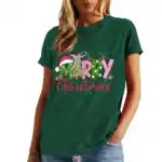 Merry Christmas Tree Shirt for Women – Cozy Holiday Tee