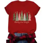 Merry Christmas Tree Shirt for Women – Cozy Holiday Tee