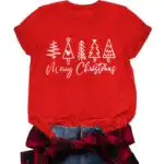 Merry Christmas Tree Shirt for Women – Cozy Holiday Tee