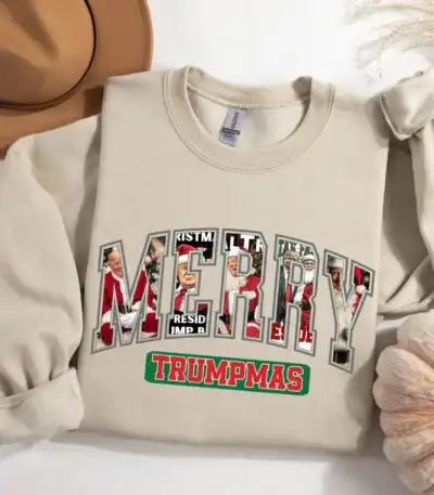 Merry Trumpmas Sweatshirt – Fun Political Christmas Tee
