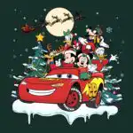 Mickey & Friends Lightning McQueen Sleigh T-Shirt – Fun Holiday Tee