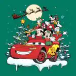 Mickey & Friends Lightning McQueen Sleigh T-Shirt – Fun Holiday Tee