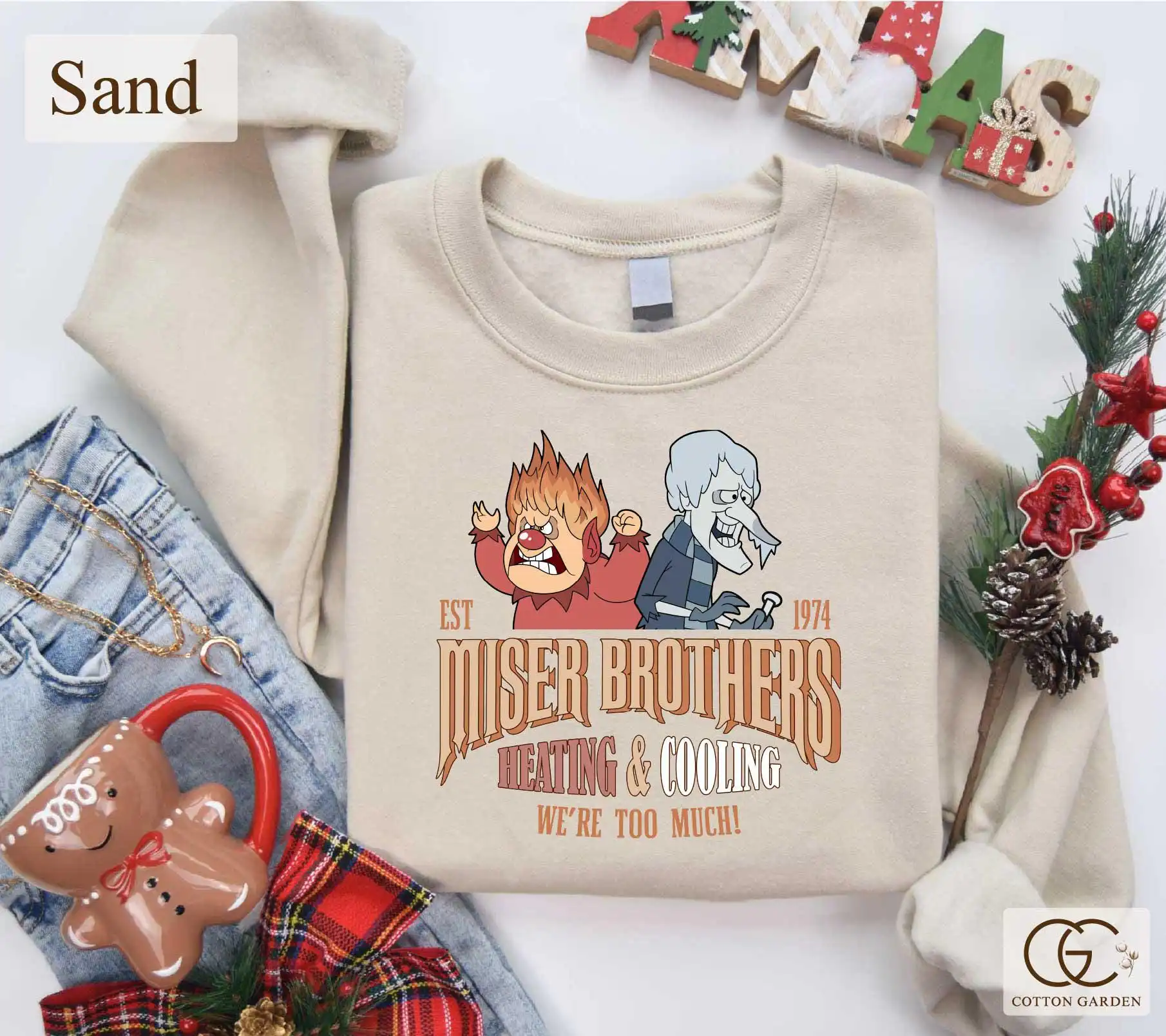 Miser Brothers Sweatshirt – Cozy Snow & Heat Miser Tee Gift Miser Brothers Sweatshirt – Cozy Snow & Heat Miser Tee Gift