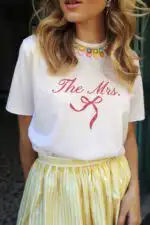 Mrs. Bow Shirt – Elegant Bridal Tee for Newlyweds & Engagements