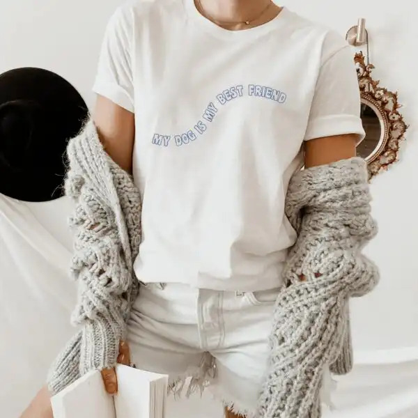 My Dog is My Best Friend Shirt – Illustrated Graphic Tee