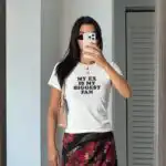 My Ex Is My Biggest Fan Baby Tee – Funny Y2K Crop Top Gift