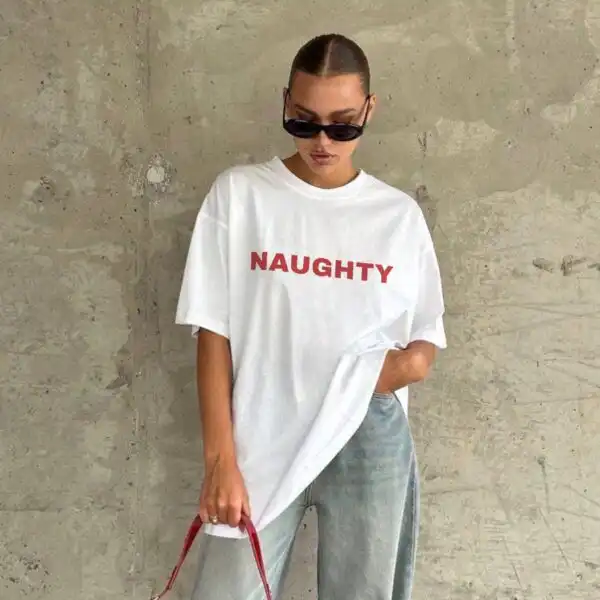 Naughty Christmas Tshirt – Funny Holiday Tee for Festive Fun