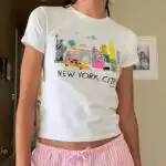 NYC Lovers Crop Top Baby Tee – Iconic City Landmark Design