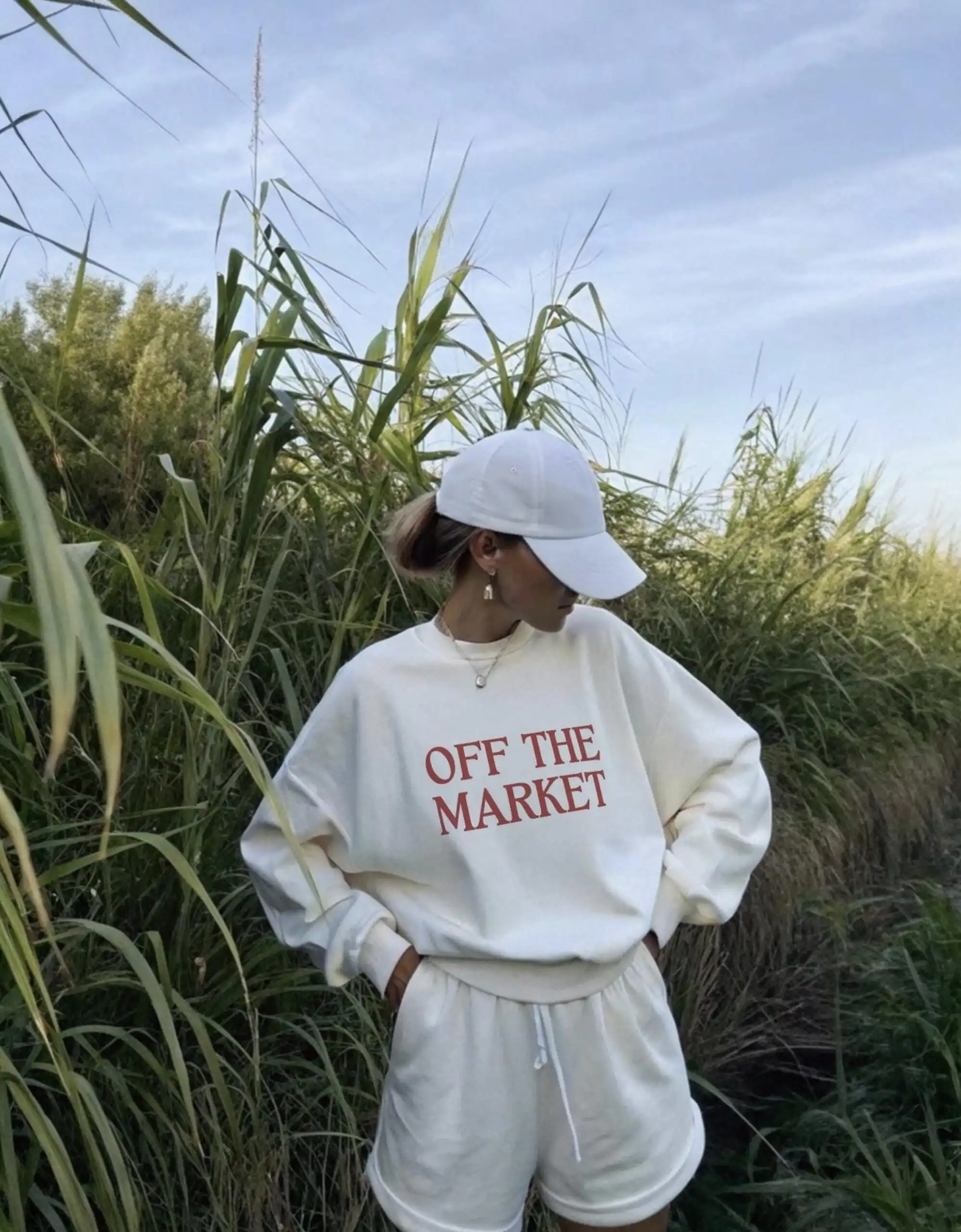 Off The Market Bride Sweatshirt - Fun Cozy Newlywed Top Off The Market Bride Sweatshirt - Fun Cozy Newlywed Top