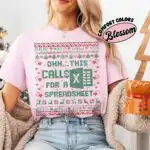 Ohh This Calls For A Spreadsheet Christmas Tee – Funny Accountant Shirt