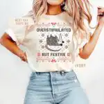 Overstimulated Festive Possum Christmas Shirt – Funny Holiday Tee