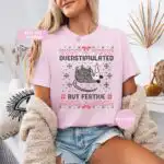 Overstimulated Festive Possum Christmas Shirt – Funny Holiday Tee