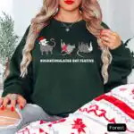 Overstimulated Festive Possum Sweatshirt – Funny Holiday Top