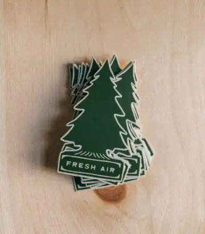 Pine Tree Waterproof Sticker – Fresh Air Vibe Bumper Decal