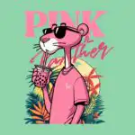 Pink Panther Boba Tea T-Shirt – Fun Cotton Graphic Tee