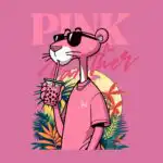 Pink Panther Boba Tea T-Shirt – Fun Cotton Graphic Tee