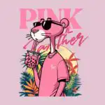 Pink Panther Boba Tea T-Shirt – Fun Cotton Graphic Tee