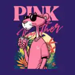 Pink Panther Boba Tea T-Shirt – Fun Cotton Graphic Tee