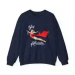 Princess Diana Fly Atlantic Sweatshirt – Retro 80s Navy Crewneck