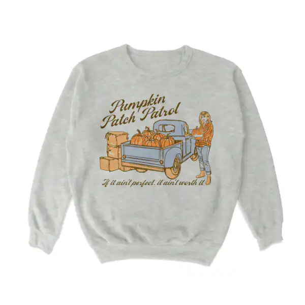 Pumpkin Patch Crewneck Sweatshirt – Soft Cozy Fall Graphic Top