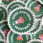 Queer Existence is Resistance Sticker – Retro Pride Vinyl Decal