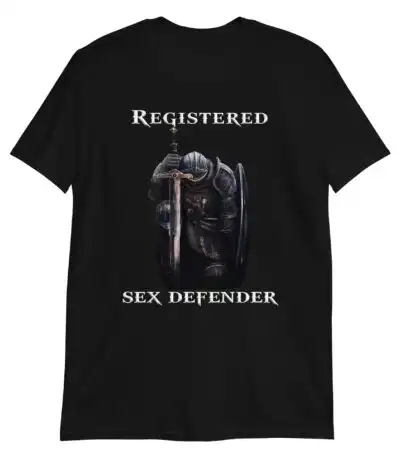 Registered Sex Defender Tee – Slim Fit Cotton Graphic Shirt