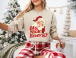 Retro Santa Christmas Sweatshirt – Funny Unisex Holiday Crewneck