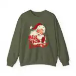 Retro Santa Christmas Sweatshirt – Funny Unisex Holiday Crewneck