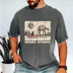 Retro Star Wars Christmas Shirt – Santa Darth Vader Sleigh Tee