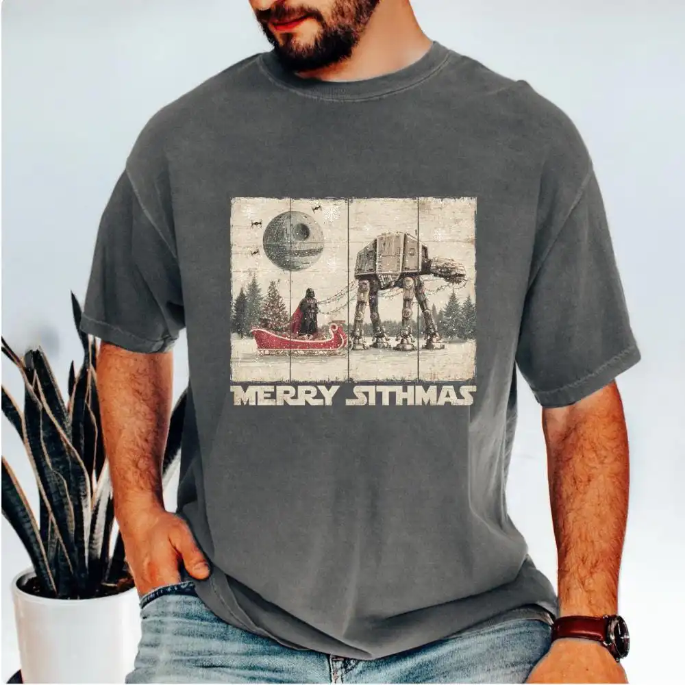 Retro Star Wars Christmas Shirt – Santa Darth Vader Sleigh Tee Retro Star Wars Christmas Shirt – Santa Darth Vader Sleigh Tee